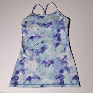 ivivva Girls Size 14 Athletic Tank Top Blue Purple Tie Dye